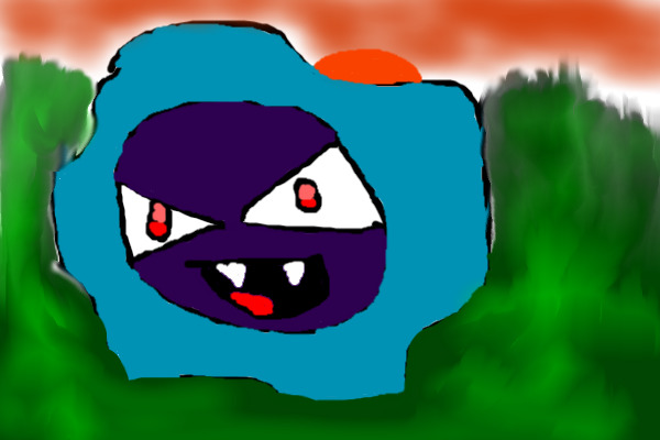 semi decent drawing of shiny gastly
