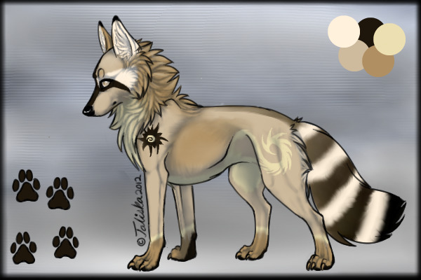 (: Tribal Raccoon inspired wolf