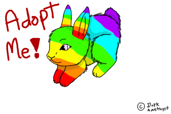 Rainbow bunny!