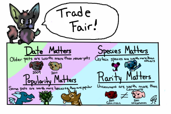 Colored in trade fair sign