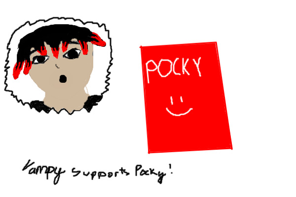 Vampy supports Pocky!