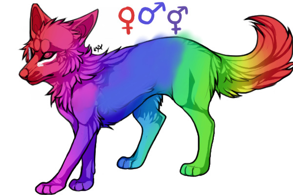 Rainbow Wolf Edit