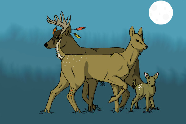 Colored in deer