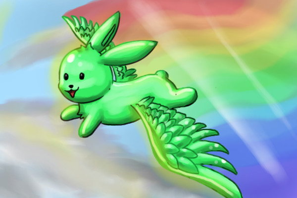 Flying Mint Bunny