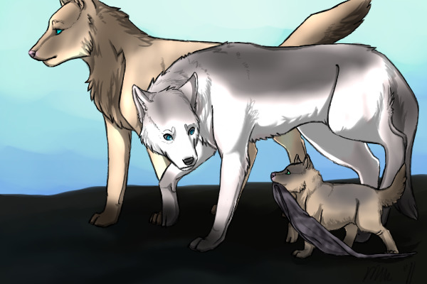 Wolf Family - colored