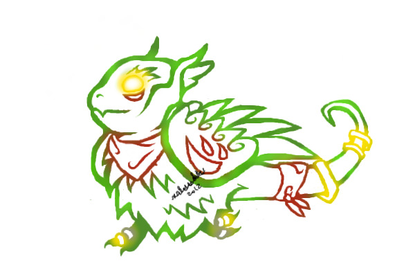 Rune Dragon tribal design - for lemondropkitten