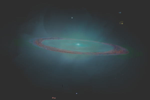 An attempt at the sombrero galaxy.