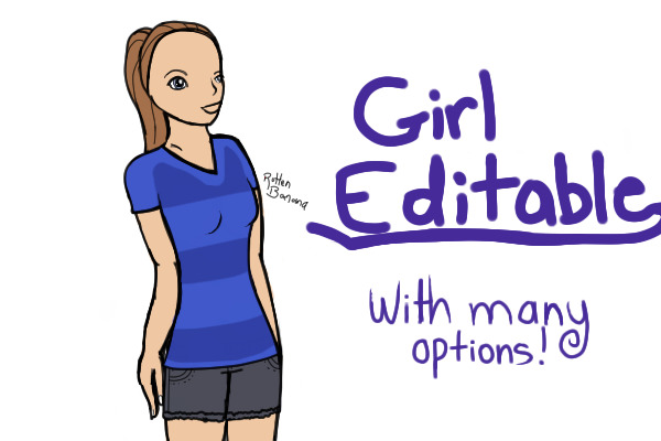 Girl Editable - Many Options Available!
