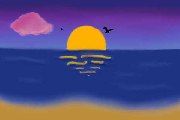 Sunset in the beach