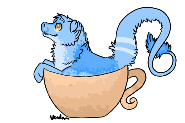Aladar in a tea cup
