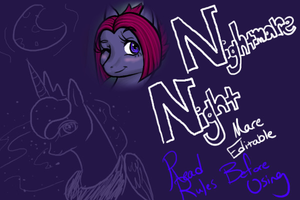 Nightmare Night Mare Editable