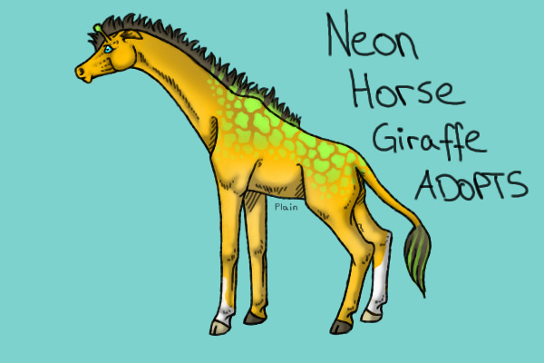 Neon Horse Giraffe Adopts