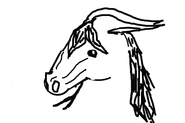 Long eared horse editable!