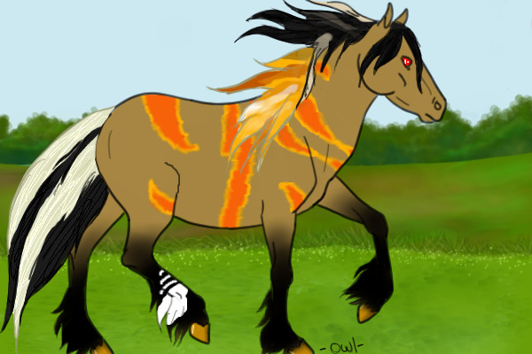 Elemental Storm Weavers - Sandstorm Mare drawing