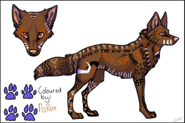 Aboriginal Style Wolf/Dog