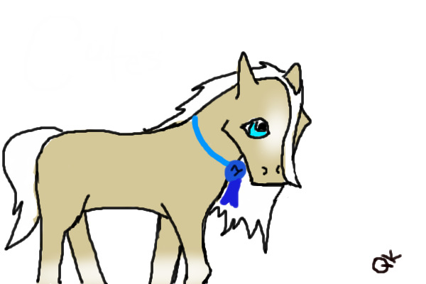 Colored in horse