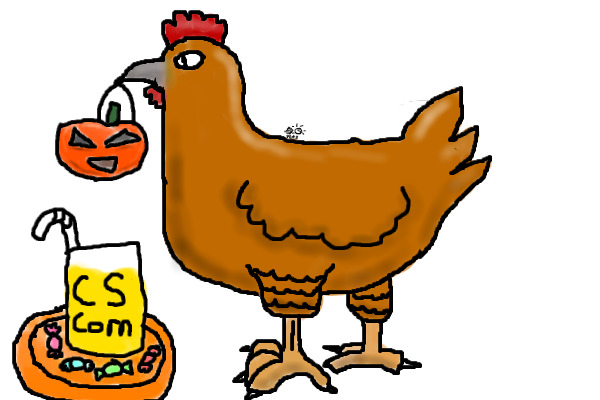 Halloween's here, Chicken Smoothie!