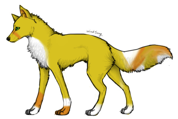 Wind Song's Wolf Lineart