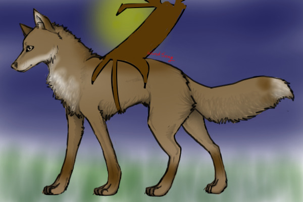 Colored in Wolf as banner dog
