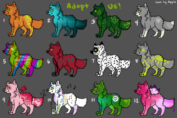 free wolf / dog adopts