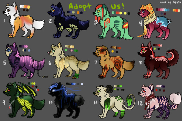 Adoptables by Lyonface [WINNERS ANNOUNCED!]