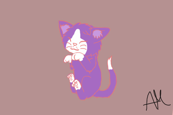 purple kitten =3