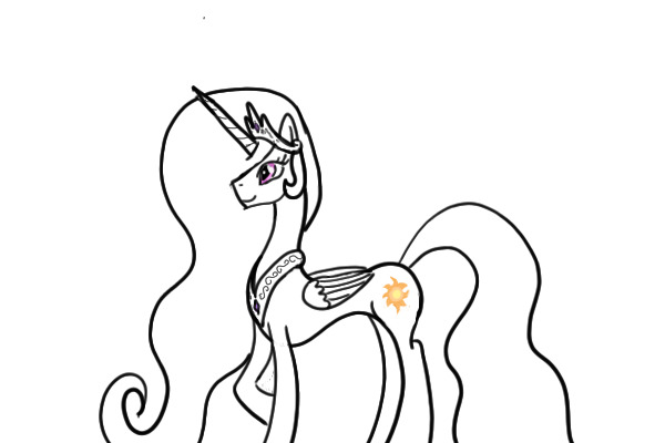 Princess Celestia Sketch *Quick*
