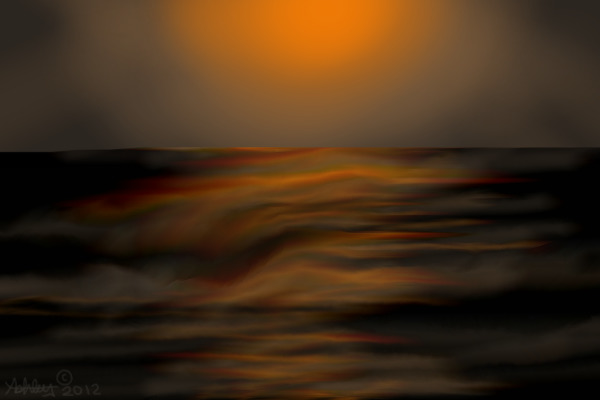 An Ocean Sunset.