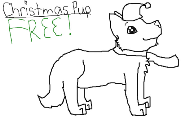 Free Christmas Pup Color-In's