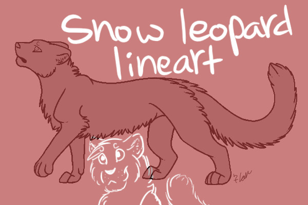 Snow leopard lineart -REVAMPING-