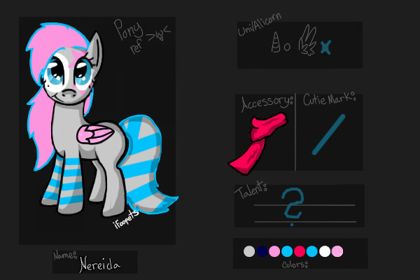 Nereida; Pony Ref-Sheet