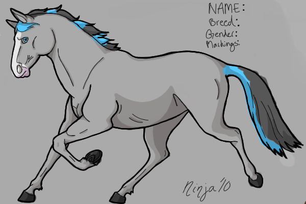 Colored in horse
