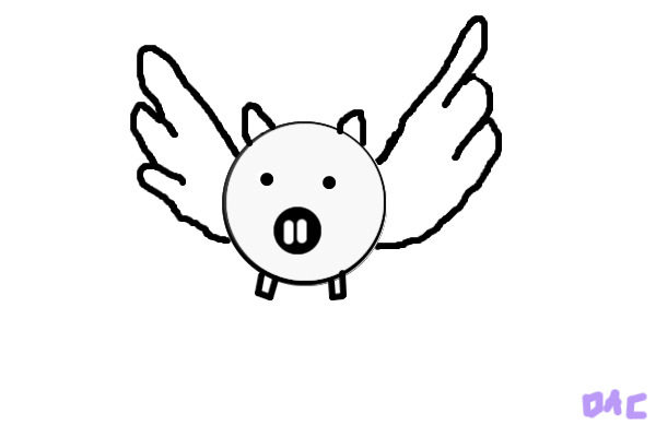Colour a flying pig!!!!!!!!!!!!!!!!!!!!!!!!!!!