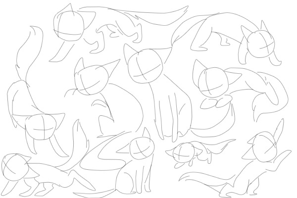 more quick kitty "studies"