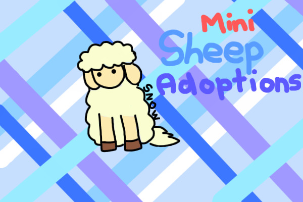 Mini Sheep Adoptions! Open! Black and White contrast