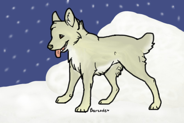 Colored in dog