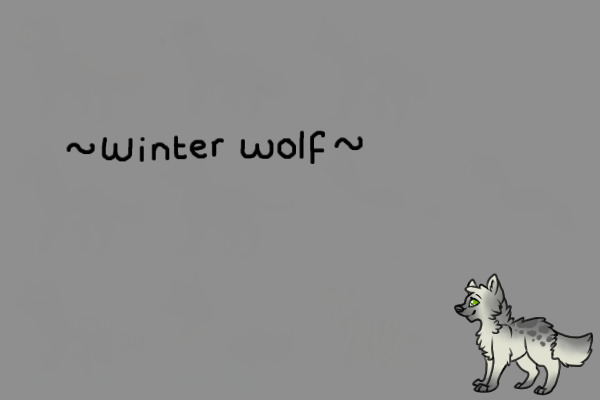 ~Winter Wolf~ adopted: