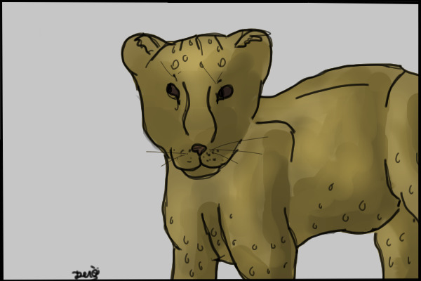 Lion cub editable