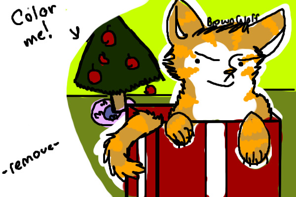 Christmas Kitty Color-in