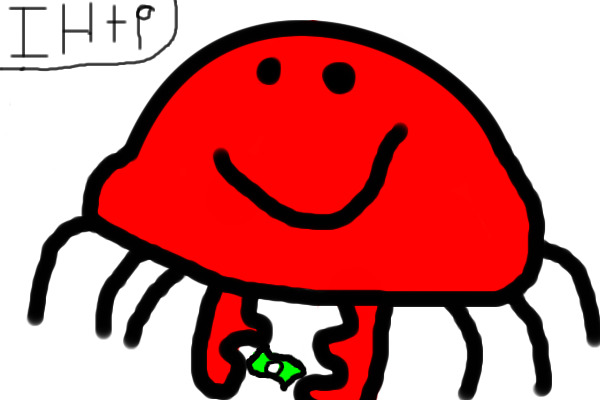 Crab with money!