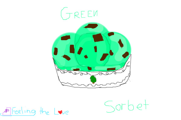 Green Sorbet Ice Cream
