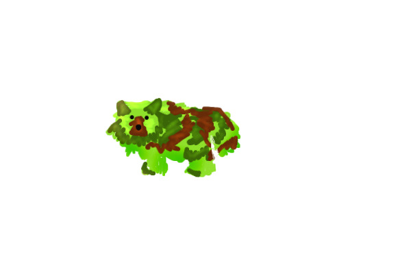 puff dog adopts camo