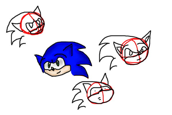 Sonic headshot doodles