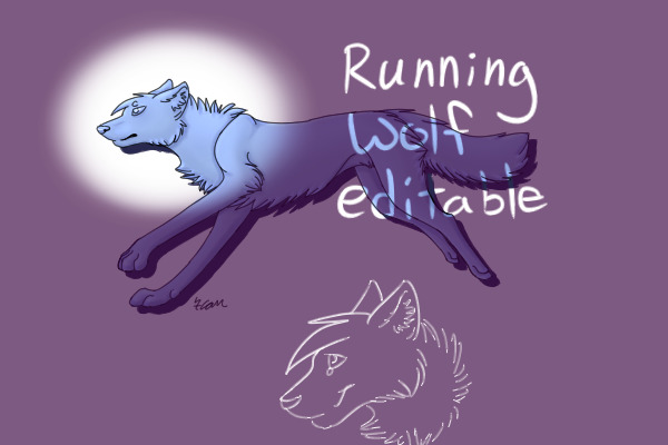 Running Wolf Editable