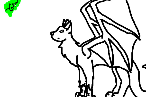 Color In A Cat-Bird-Dragon-Wolf Creature