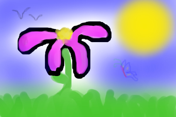 Flower with Scenery
