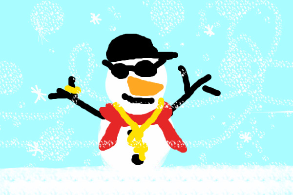 a cool snowman