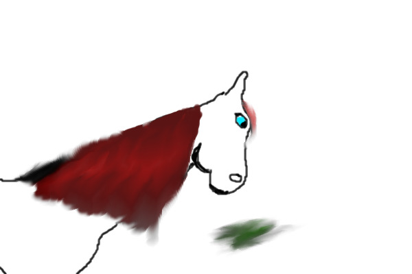 Horse eating grass