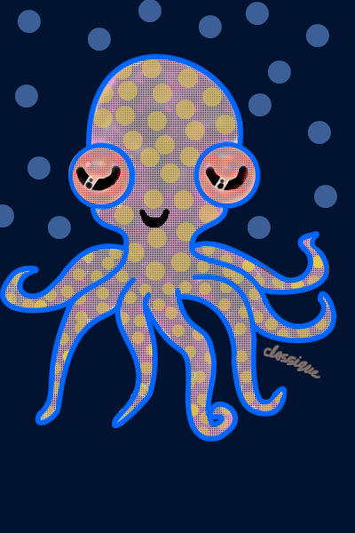 Colored-In Octopus! c: