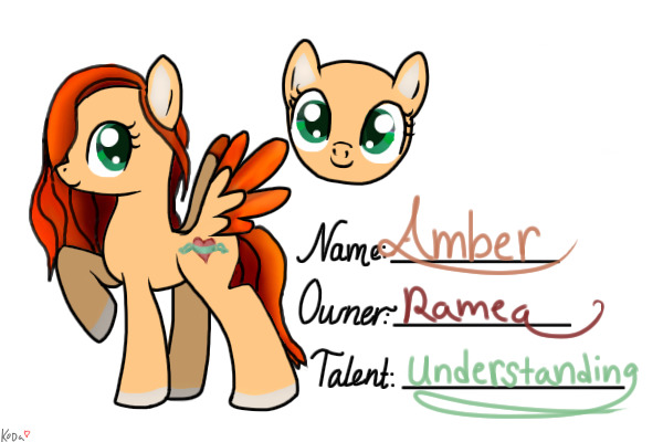 my little pony character: Amber.